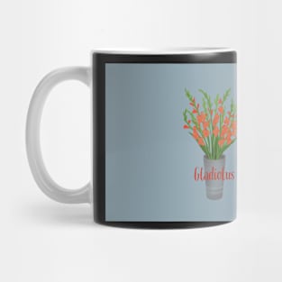 Bucket of Gladiolus in orange hues Mug